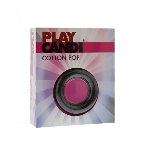 Чёрное эрекционное кольцо PLAY CANDI COTTON POP BLACK