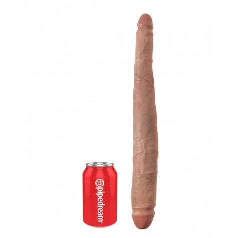 Двусторонний кофейный дилдо 16" Tapered Double Dildo - 40,6 см.